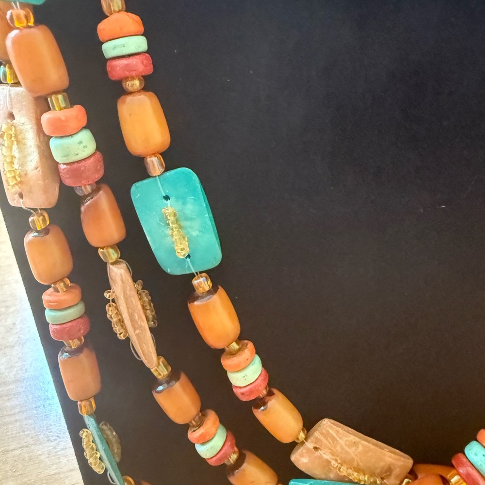 Multicolor Beaded Necklace - Picture 2 of 5